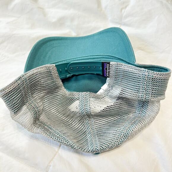 Patagonia Hat Cap Snapback Blue Fitz Roy Bear Mesh Outdoor Fishing Run - Picture 3 of 4